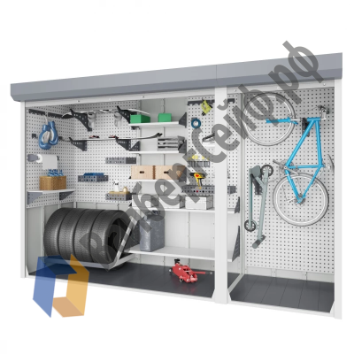 Роллетный шкаф для паркинга 2300х4000х1200