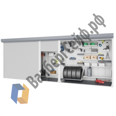 Роллетный шкаф для паркинга 2300х5250х900